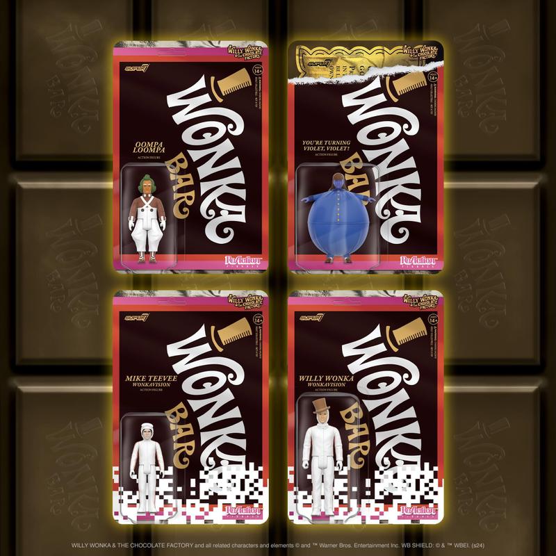 Boneco de ação Super7 Willy Wonka Oompa Loompa 9,5 cm